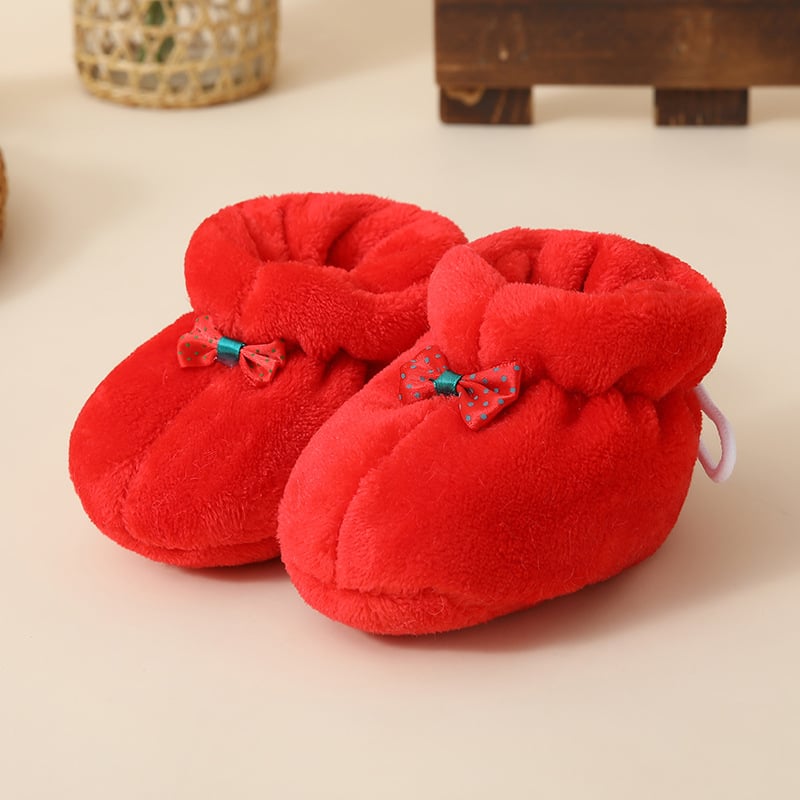 Pantofi pentru bebeluși 6–12 luni, unisex — partea superioară din bumbac, talpă din bumbac, branț din material textil, model desen animat