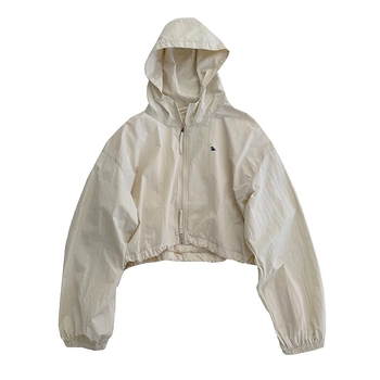 Дамско слънцезащитно яке, тънък полиестер, UPF50+, дълги ръкави, цип отпред, къс стил (40–50 см), лято 2025