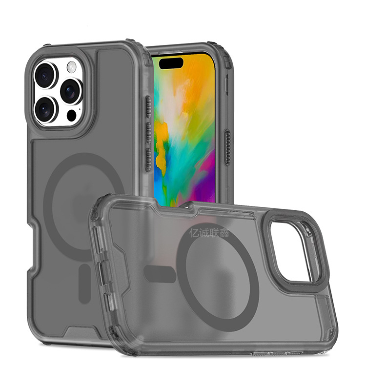 Kućište za iPhone s magnetskim držanjem i otpornosti na pad — TPU+PC, injekcijsko oblikovanje, kompatibilno s iPhone serijom