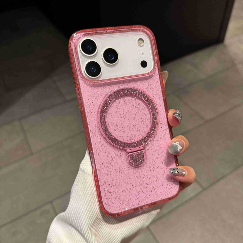 Kućište za iPhone 17 Pro Max sa sjajnom stalkom i akrilnim potpuno premazom, kompatibilno s iPhone 14 i modelima 13/11, 17E