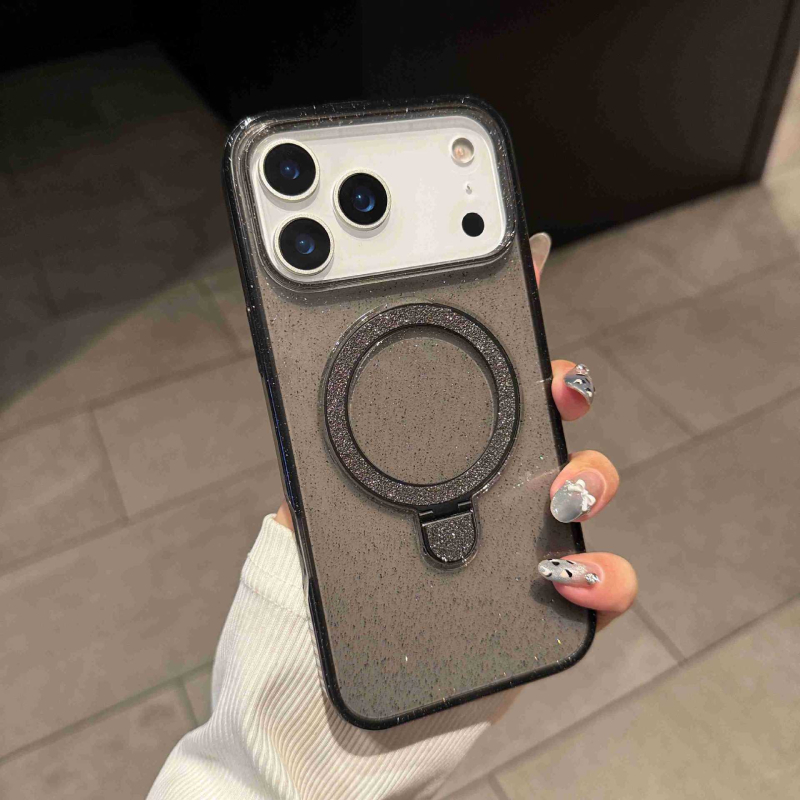 Kućište za iPhone 17 Pro Max sa sjajnom stalkom i akrilnim potpuno premazom, kompatibilno s iPhone 14 i modelima 13/11, 17E