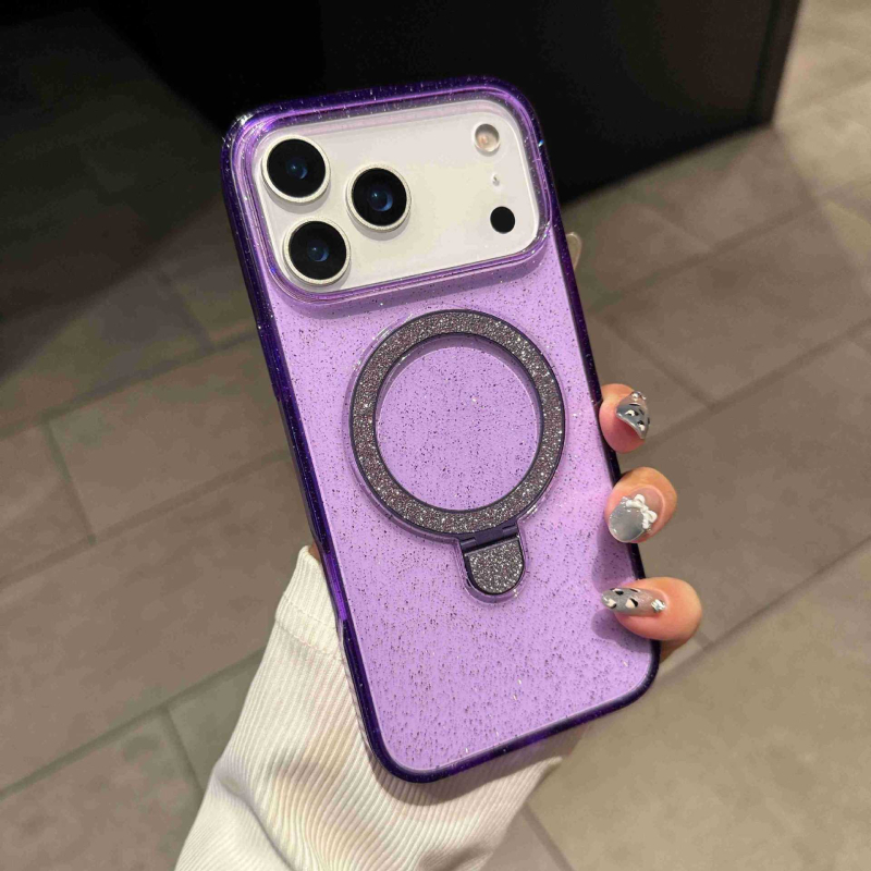 Kućište za iPhone 17 Pro Max sa sjajnom stalkom i akrilnim potpuno premazom, kompatibilno s iPhone 14 i modelima 13/11, 17E