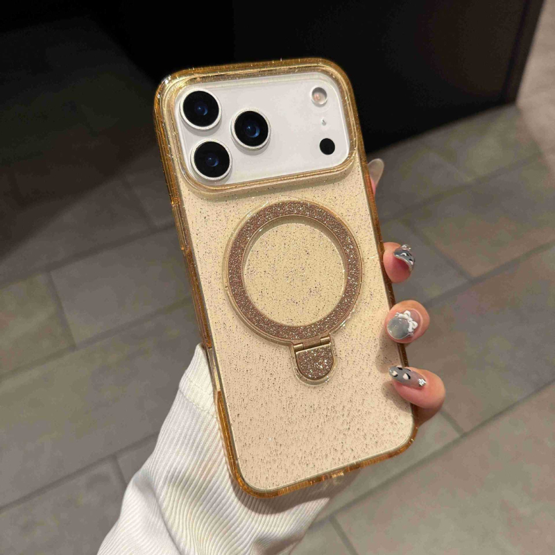 Kućište za iPhone 17 Pro Max sa sjajnom stalkom i akrilnim potpuno premazom, kompatibilno s iPhone 14 i modelima 13/11, 17E