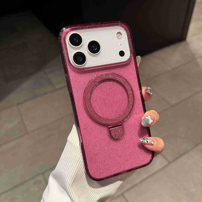 Kućište za iPhone 17 Pro Max sa sjajnom stalkom i akrilnim potpuno premazom, kompatibilno s iPhone 14 i modelima 13/11, 17E