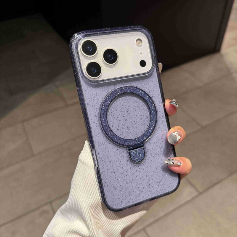 Kućište za iPhone 17 Pro Max sa sjajnom stalkom i akrilnim potpuno premazom, kompatibilno s iPhone 14 i modelima 13/11, 17E