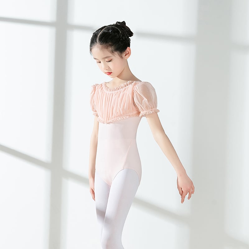 Gyerekeknek szóló kínai tánc egyrészes rövid ujjú jelmez, lányoknak, nylon 30% anyag, 3–8 éveseknek, tavasz 2024