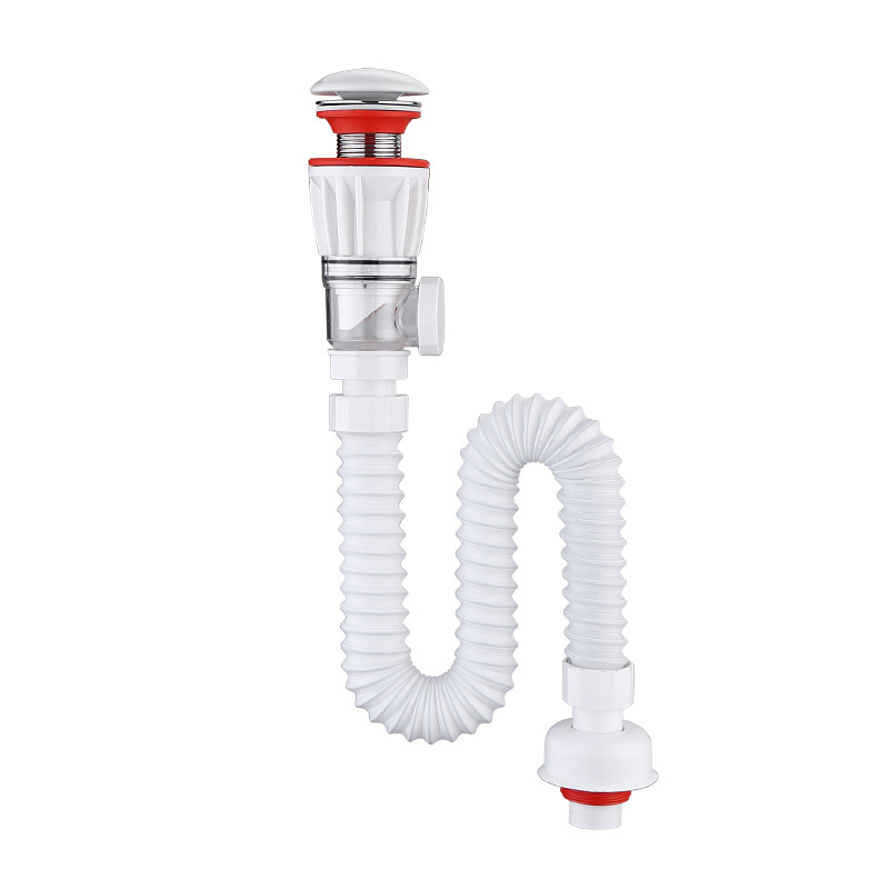 Odvod za umivaonik – Model 2-28, Materijal: ABS + bakar, Oblik: S-krivulja, Vrsta: Bounce, Marka Safe Water
