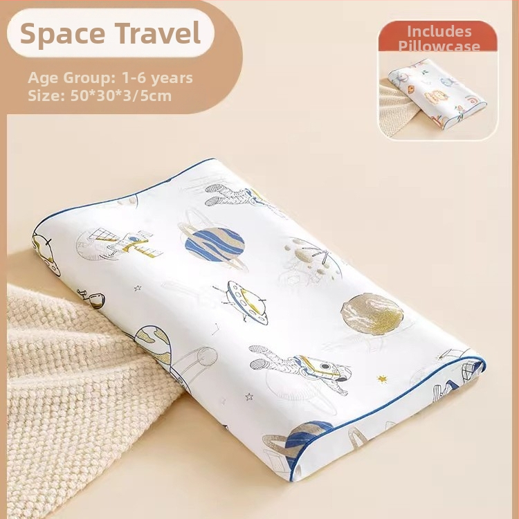 Beptides латексова възглавница за деца и бебета, правоъгълна форма, съдържа латекс над 90%, ядро от чист памук, тегло 1–2 кг