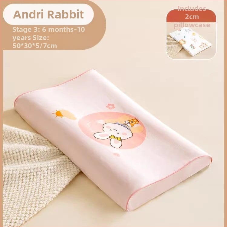 Beptides латексова възглавница за деца и бебета, правоъгълна форма, съдържа латекс над 90%, ядро от чист памук, тегло 1–2 кг