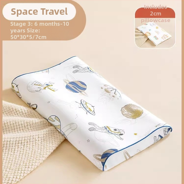 Beptides латексова възглавница за деца и бебета, правоъгълна форма, съдържа латекс над 90%, ядро от чист памук, тегло 1–2 кг