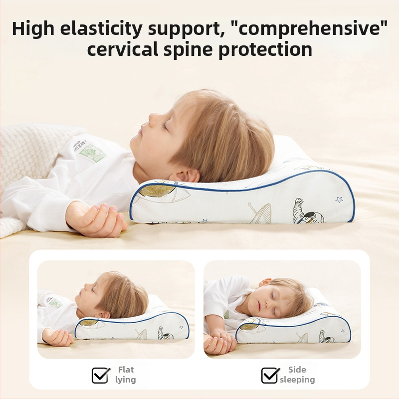 Beptides latexový vankúš pre deti a batoľatá, obdĺžnikový tvar, jadro z čistej bavlny, latexový obsah viac ako 90%, hmotnosť 1–2 kg