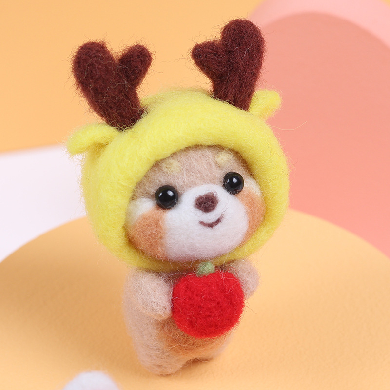 Σετ DIY Λούτρινο Αρκουδάκι — Καρτούν Στυλ, Υλικό: Βαμβάκι και Λινό, Σχέδιο: Καρτούν/Ανίμε, Κατηγορία Κεντήματος: Σετ, Τύπος Κεντήματος: Άλλο Κέντημα