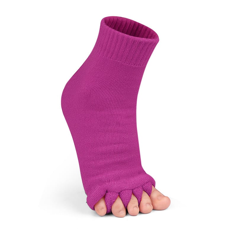 Петопръстни чорапи за зима с отворен пръст и разделени пръсти, дебели, унисекс, памук-полиэстер, попиване на пот