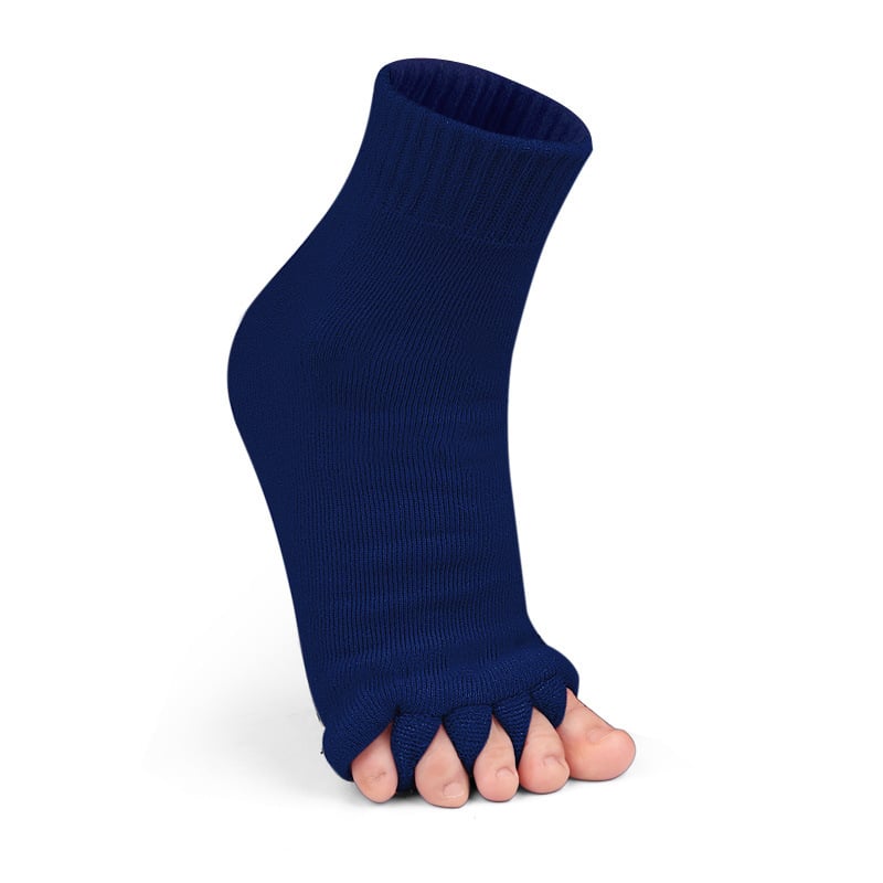 Петопръстни чорапи за зима с отворен пръст и разделени пръсти, дебели, унисекс, памук-полиэстер, попиване на пот