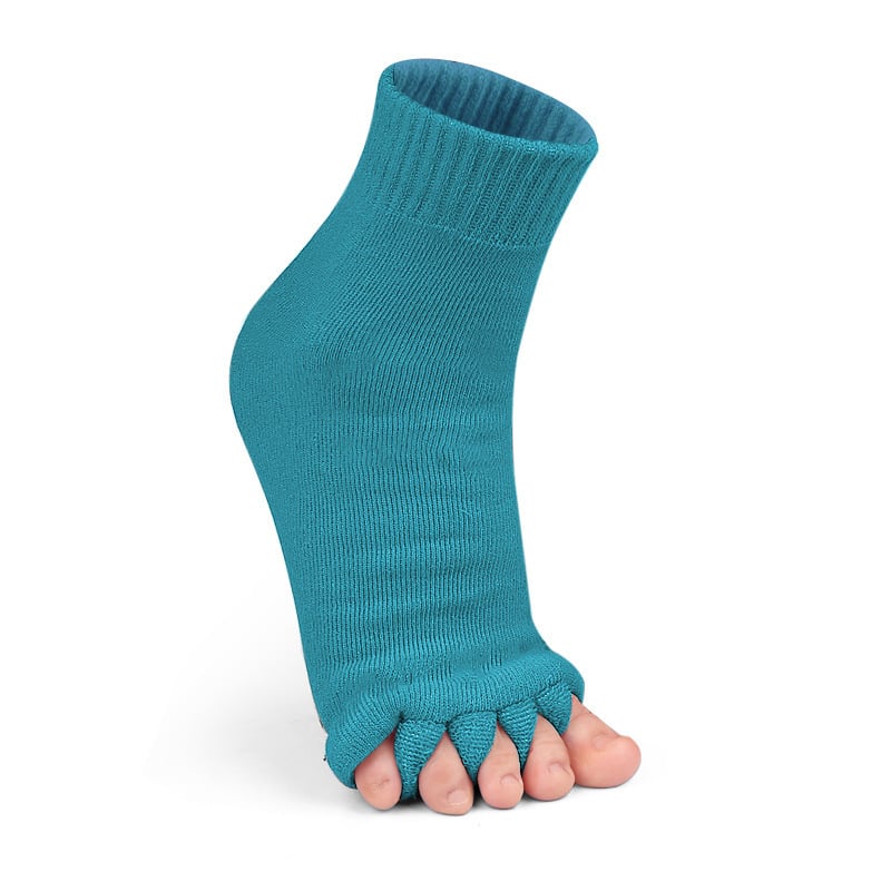 Петопръстни чорапи за зима с отворен пръст и разделени пръсти, дебели, унисекс, памук-полиэстер, попиване на пот