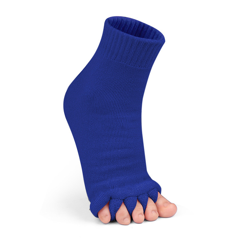 Петопръстни чорапи за зима с отворен пръст и разделени пръсти, дебели, унисекс, памук-полиэстер, попиване на пот