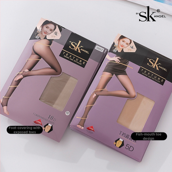 Γυναικείες κάλτσες με ανοιχτό δάχτυλο σε σχήμα στόματος ψαριού, αναπνεύσιμες και αόρατες, 5D νάιλον, καλοκαίρι