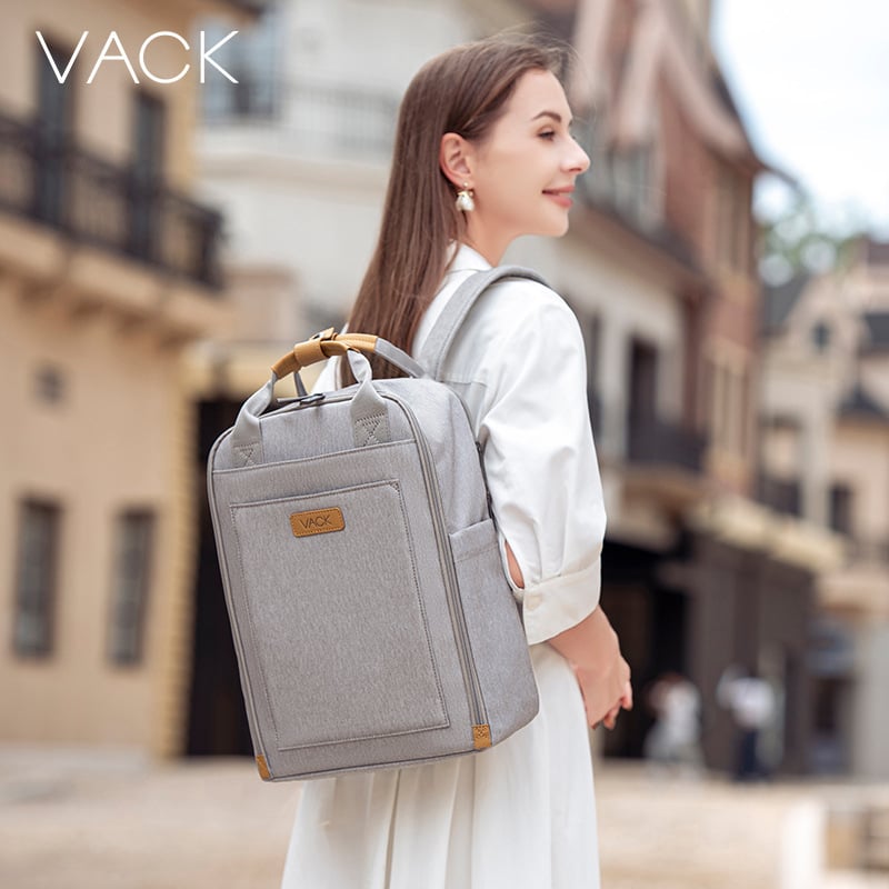 VACK unisex batoh — ľahký dizajn znižujúci záťaž, kapacita 56–75 L, vhodný pre 16-palcový notebook, materiál 600D polyester s Taslanom, podšívka z polyesteru, zakrivené ramenné popruhy, štýl Business Elite