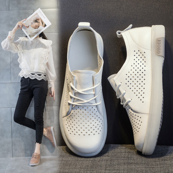 Ženske cipele od prve sloje kravlje kože, okrugli vrh, PU ulošak, potplat od goveđe tetive, niski potpetica 1-3 cm