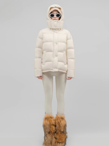 Dámska prešívaná zimná bunda s piatimi štvorcami, výplň z páperia 201–300 g, nylonová tkanina, úzky strih, kapucňa s odnímateľným golierom