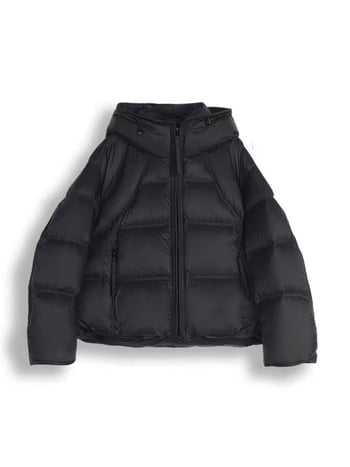 SEVEN TEARS Dámska pérová bunda s kapucňou, Výplň kačací páper 51–55%, Materiál: polyester, Hmotnosť páperia 101–200 g, Elegantný mestský štýl