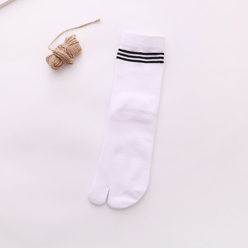 Двупръстни дамски памучни чорапи, среден крачол, еднонишкова плетка, 144 игли, зимно-пролетно-есенно