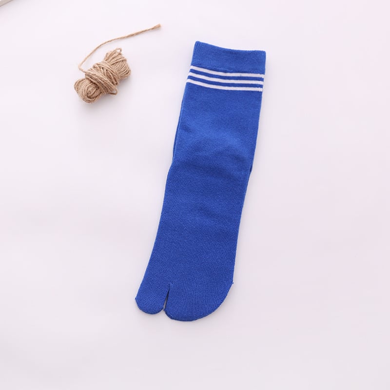 Двупръстни дамски памучни чорапи, среден крачол, еднонишкова плетка, 144 игли, зимно-пролетно-есенно
