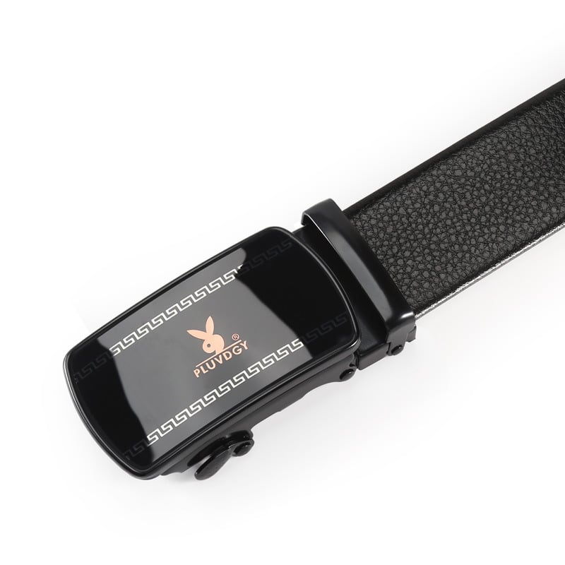 Ανδρική ζώνη από τεχνητό δέρμα, μεταλλική αγκράφα με αυτόματο μηχανισμό από σίδηρο, πλάτος 2–4 εκ., αγκράφα με φιλμ παγιέτας