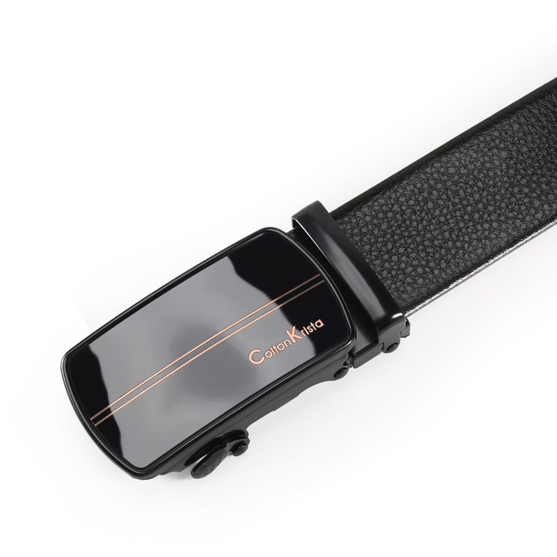 Ανδρική ζώνη από τεχνητό δέρμα, μεταλλική αγκράφα με αυτόματο μηχανισμό από σίδηρο, πλάτος 2–4 εκ., αγκράφα με φιλμ παγιέτας