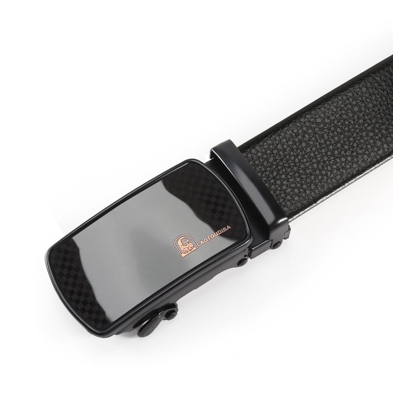 Ανδρική ζώνη από τεχνητό δέρμα, μεταλλική αγκράφα με αυτόματο μηχανισμό από σίδηρο, πλάτος 2–4 εκ., αγκράφα με φιλμ παγιέτας