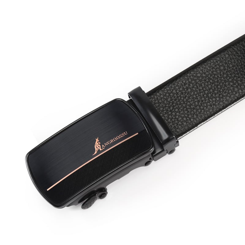 Ανδρική ζώνη από τεχνητό δέρμα, μεταλλική αγκράφα με αυτόματο μηχανισμό από σίδηρο, πλάτος 2–4 εκ., αγκράφα με φιλμ παγιέτας