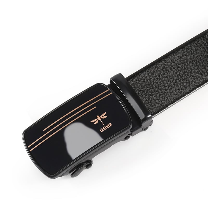 Ανδρική ζώνη από τεχνητό δέρμα, μεταλλική αγκράφα με αυτόματο μηχανισμό από σίδηρο, πλάτος 2–4 εκ., αγκράφα με φιλμ παγιέτας