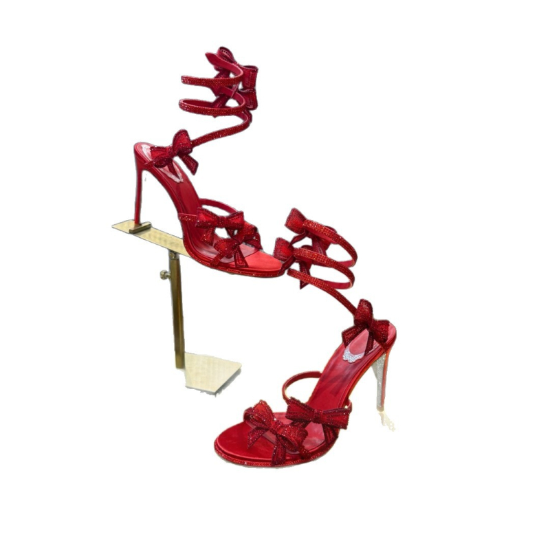 Γυναικείες γόβες με σφήνα - στρογγυλή μύτη, γούνινο πάνω μέρος, πολύ υψηλό τακούνι (>8 εκ.), λεπτό τακούνι, επένδυση από γούνα προβάτου