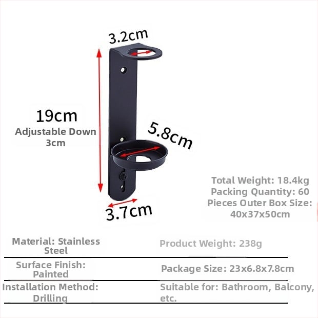 Ανοξείδωτη βάση τοίχου για φιάλες σαπουνιού, αντισηπτικό χεριών, αφρόλουτρο και μαλακτικό μαλλιών; μηχανισμός πατήματος με το χέρι; μοντέρνος μινιμαλιστικός σχεδιασμός; βάρος 0,35 kg; κατάλληλο για ξενοδοχεία, διαμερίσματα και μπάνια.