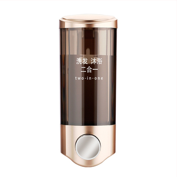 ABS δοχείο σαπουνιού τοποθετημένο στον τοίχο με χειροκίνητη λειτουργία ώθησης, 2-σε-1 κουτί σαπουνιού/σαμπουάν, μοντέρνος μινιμαλιστικός σχεδιασμός, Nast, βάρος 0,3 kg