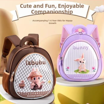 Ľahký detský batoh s 3D škrupinou a maľovanými zvieratami, unisex, nepremokavý