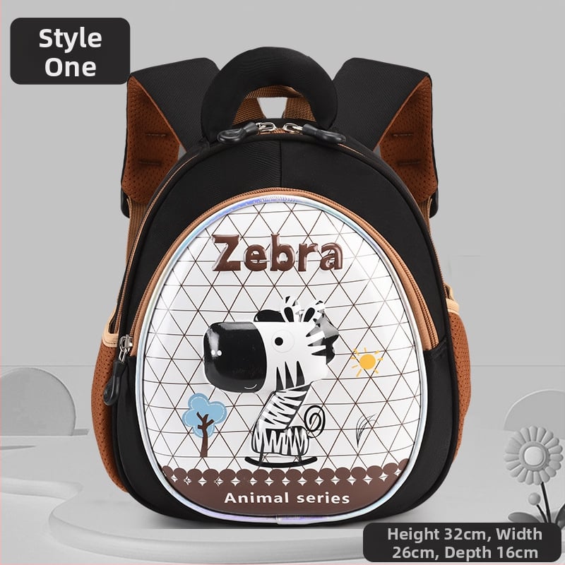 Ľahký detský batoh s 3D škrupinou a maľovanými zvieratami, unisex, nepremokavý