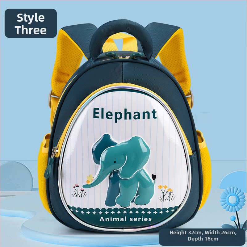 Ľahký detský batoh s 3D škrupinou a maľovanými zvieratami, unisex, nepremokavý