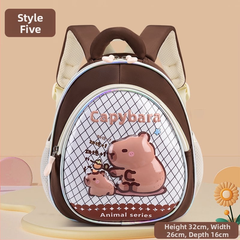 Ľahký detský batoh s 3D škrupinou a maľovanými zvieratami, unisex, nepremokavý