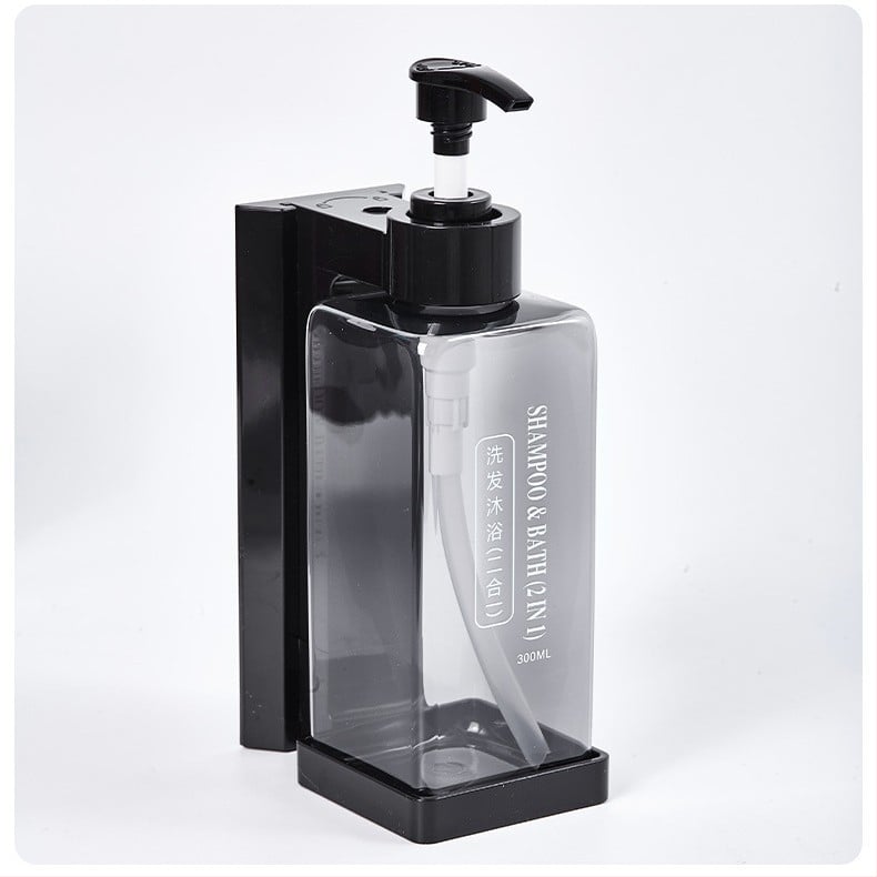 Τοίχου Διπλός Διανομέας Σαπουνιού Ξενοδοχείου, Αντι-Κλοπή, Για Σαμπουάν και Αφρόλουτρο, ABS+PET, Ανοδιωμένη Επιφάνεια