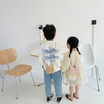 Detská nylonová crossbody taška, vodotesná, s geometrickým vzorom a anime motívom, na školu