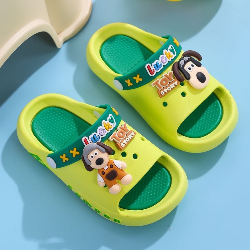 Unisex dječje papuče s PVC gornjim dijelom i PVC sole, životinjski uzorak, protuklizne
