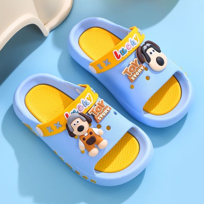Unisex dječje papuče s PVC gornjim dijelom i PVC sole, životinjski uzorak, protuklizne
