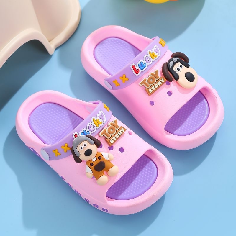 Unisex dječje papuče s PVC gornjim dijelom i PVC sole, životinjski uzorak, protuklizne