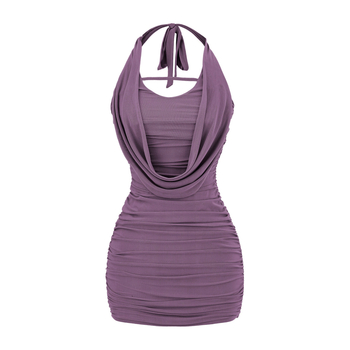 AP25210-25 Haljina s halterom, bez rukava, puff suknja; materijal: poliester-elastan 70-80%