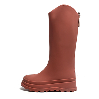 Ženske visoke čizme za kišu od PVC-a, vodootporne, debeli potplat, peta 3–5 cm