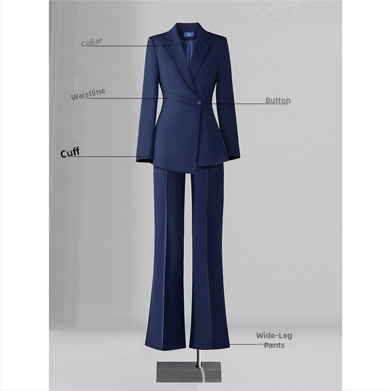 Dámske slim-fit sako z Chenille, dlhé rukávy, sakový golier, zmes Spandex