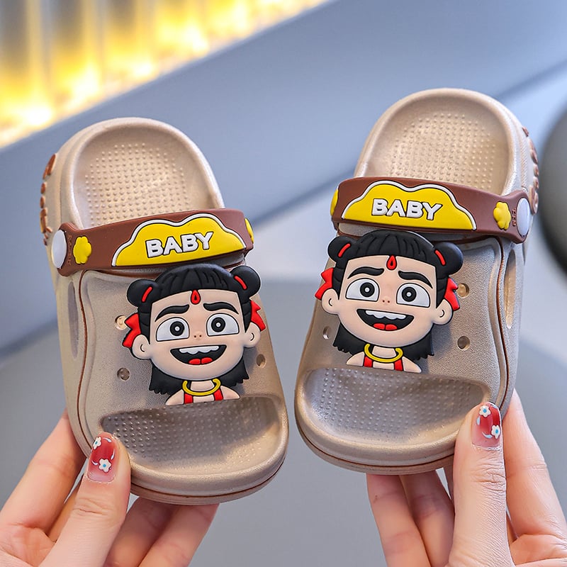 Dječje papuče s cartoon dizajnom, PVC gornji dio i PVC đon, mekana potplata, ljetna obuća za unutarnju i vanjsku upotrebu, uzrast 4–6 godina