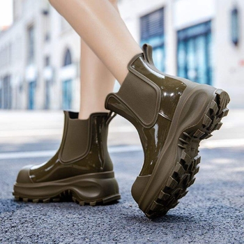 Ženske PVC kišne čizme, do sredine potkoljenice Mid-Calf, vodootporne, protuklizne, debeli đon