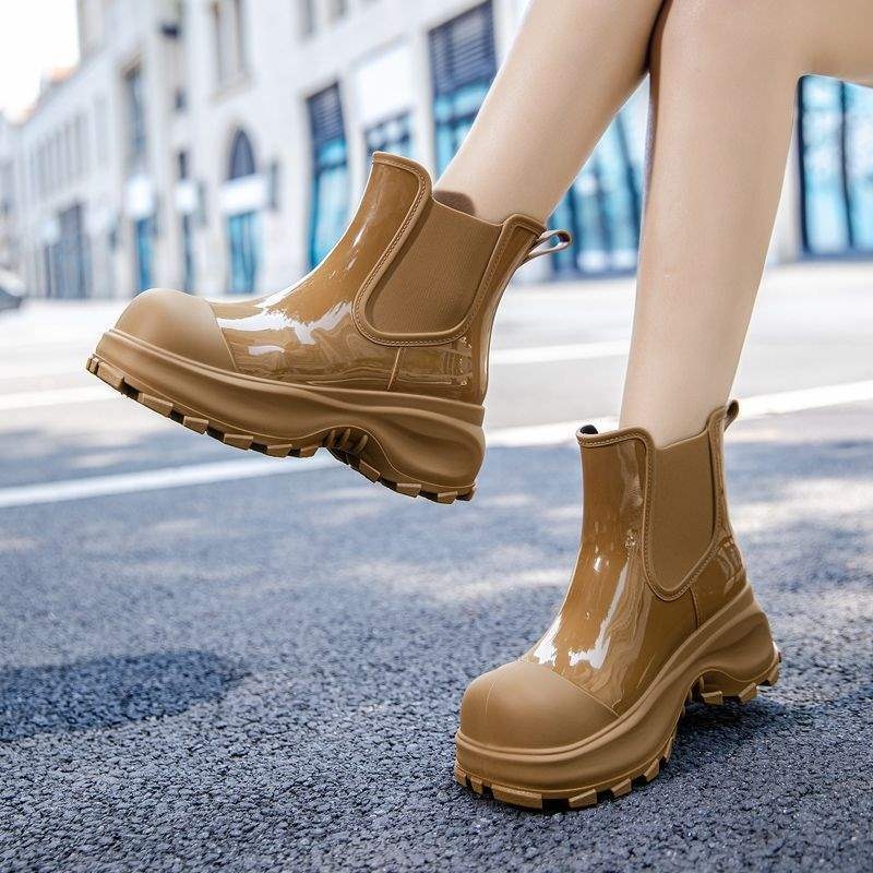 Ženske PVC kišne čizme, do sredine potkoljenice Mid-Calf, vodootporne, protuklizne, debeli đon
